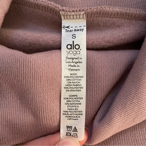 NWOT alo mesh panel cowl neck pullover sweatshirt - Picture 6 of 6